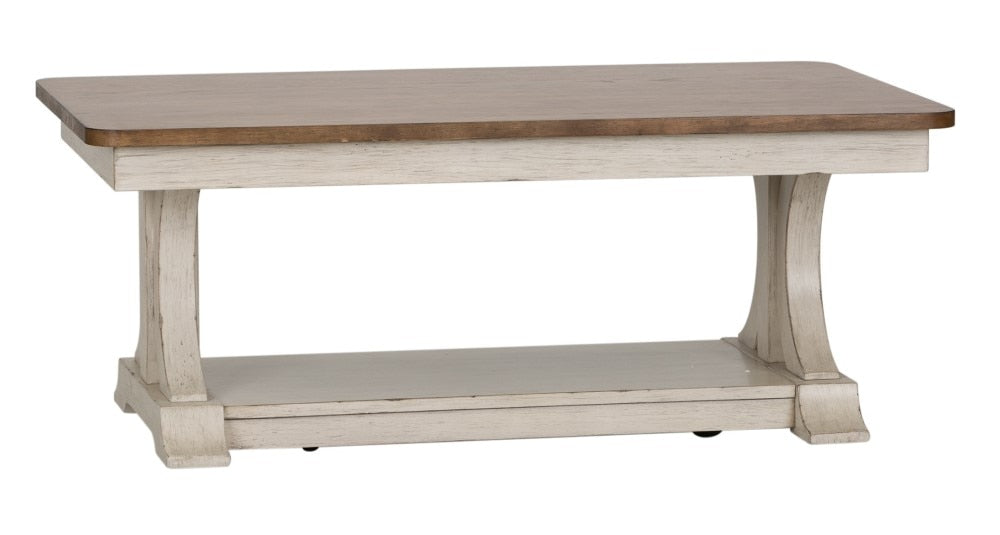 Liberty Furniture - Farmhouse Reimagined Rectangular Cocktail Table - 652-OT1010 veiw 3