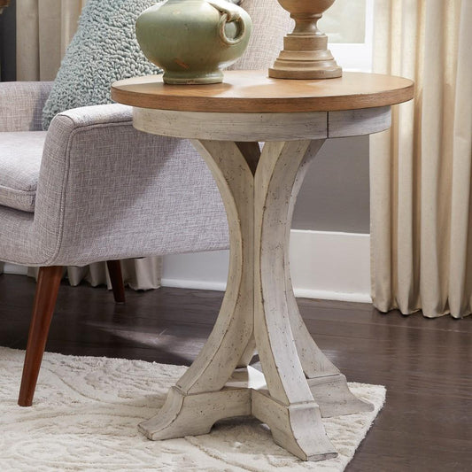 Liberty Furniture - Farmhouse Reimagined Round Chair Side Table - 652-OT1021 veiw 2
