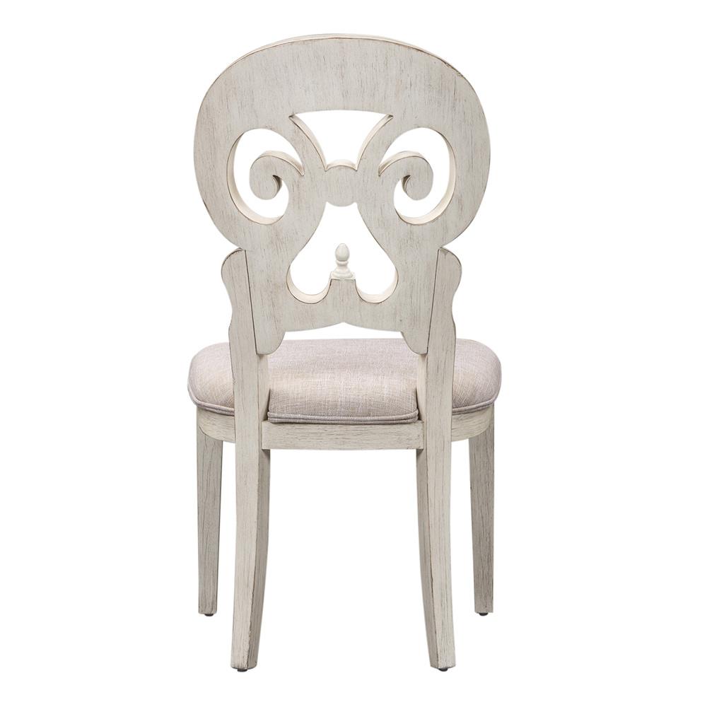 Liberty Furniture - Farmhouse Reimagined Splat Back Side Chair  in Antique White w/ Chestnut Tops - 652-C6501S veiw 5