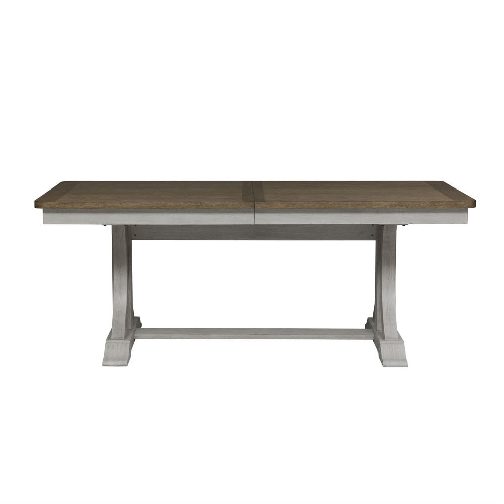 Liberty Furniture - Farmhouse Reimagined Trestle Table - 652-P4096_652-T4096 veiw 1