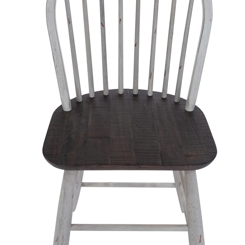 Liberty Furniture - Farmhouse Windsor Back Counter Chair in Two Tone White w/ Wood Tone Tops - 139WH-B100024 veiw 6