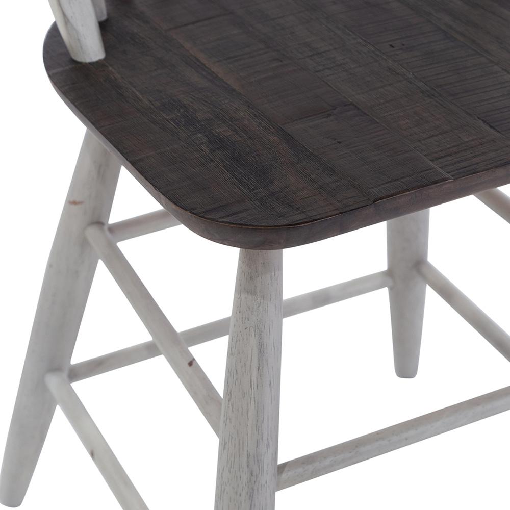 Liberty Furniture - Farmhouse Windsor Back Counter Chair in Two Tone White w/ Wood Tone Tops - 139WH-B100024 veiw 7