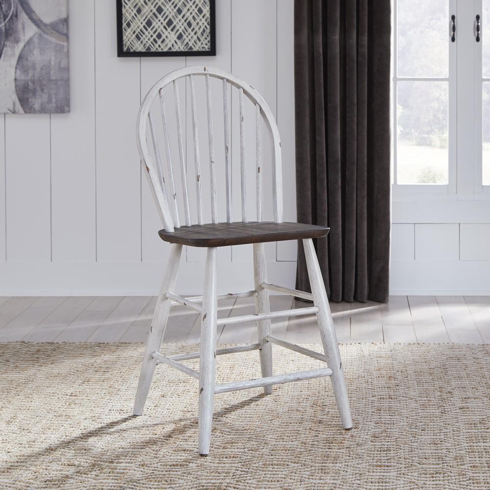 Liberty Furniture - Farmhouse Windsor Back Counter Chair (Set of 2) - 139WH-B100024 veiw 1