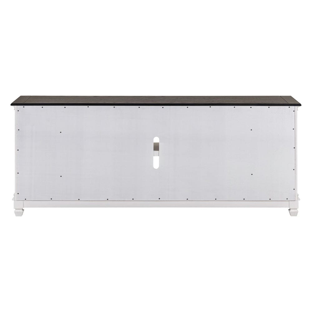 Liberty Furniture - Fireplace TV Consoles - 417 80 Inch Console w/ Fire FTS in Brown - FIRE-BOX-417-80FTS view 5