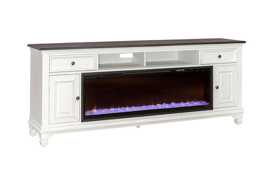 Liberty Furniture - Fireplace TV Consoles 417 80 Inch Console w/ Fire  - FIRE-BOX-417-80 veiw 1