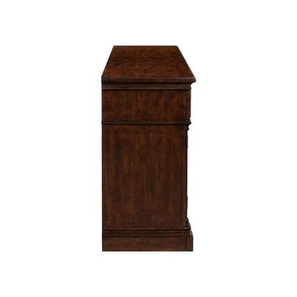 Liberty Furniture - Fireplace TV Consoles - 512 84 Inch Console w/ Fire FTS in Brown - FIRE-BOX-512-84FTS view 4
