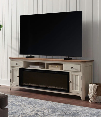 Liberty Furniture - Fireplace TV Consoles 652 79 Inch Console w/ Fire - FIRE-BOX-652-79 view 1
