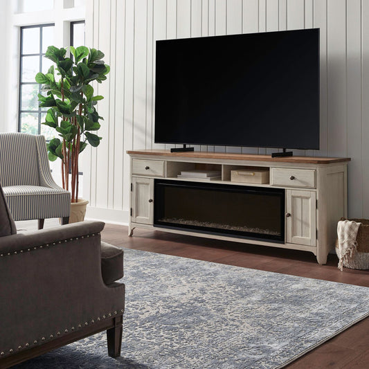 Liberty Furniture - Fireplace TV Consoles 652 80 Inch Console w/ Fire FT - FIRE-BOX-652-80FT view 2