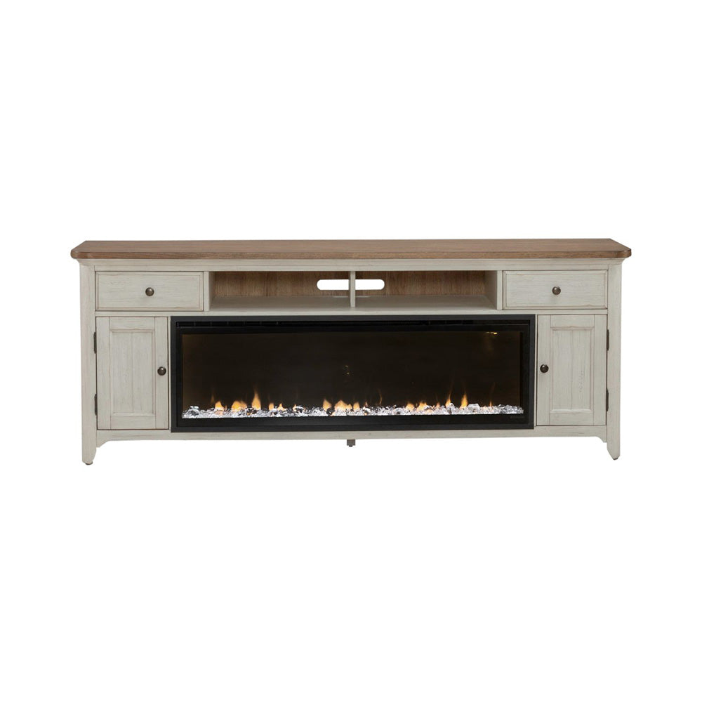 Liberty Furniture - Fireplace TV Consoles 652 80 Inch Console w/ Fire FT - FIRE-BOX-652-80FT view 5