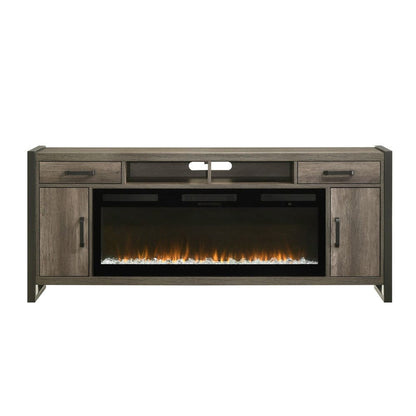 Liberty Furniture - Fireplace TV Consoles - 686 78 Inch Console w/ Fire FTS in Brown - FIRE-BOX-686-78FTS view 1