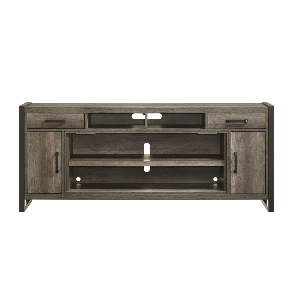 Liberty Furniture - Fireplace TV Consoles - 78 Inch Fireplace TV Console in Brown - FIRE-686-TV78FTS view 3