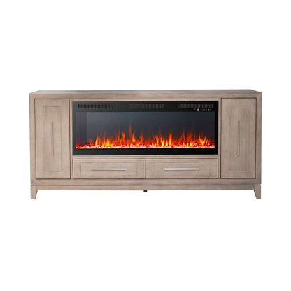 Liberty Furniture - Fireplace TV Consoles - 789 80 Inch Console w/ Fire FTS in Brown - FIRE-BOX-789-80FTS view 3