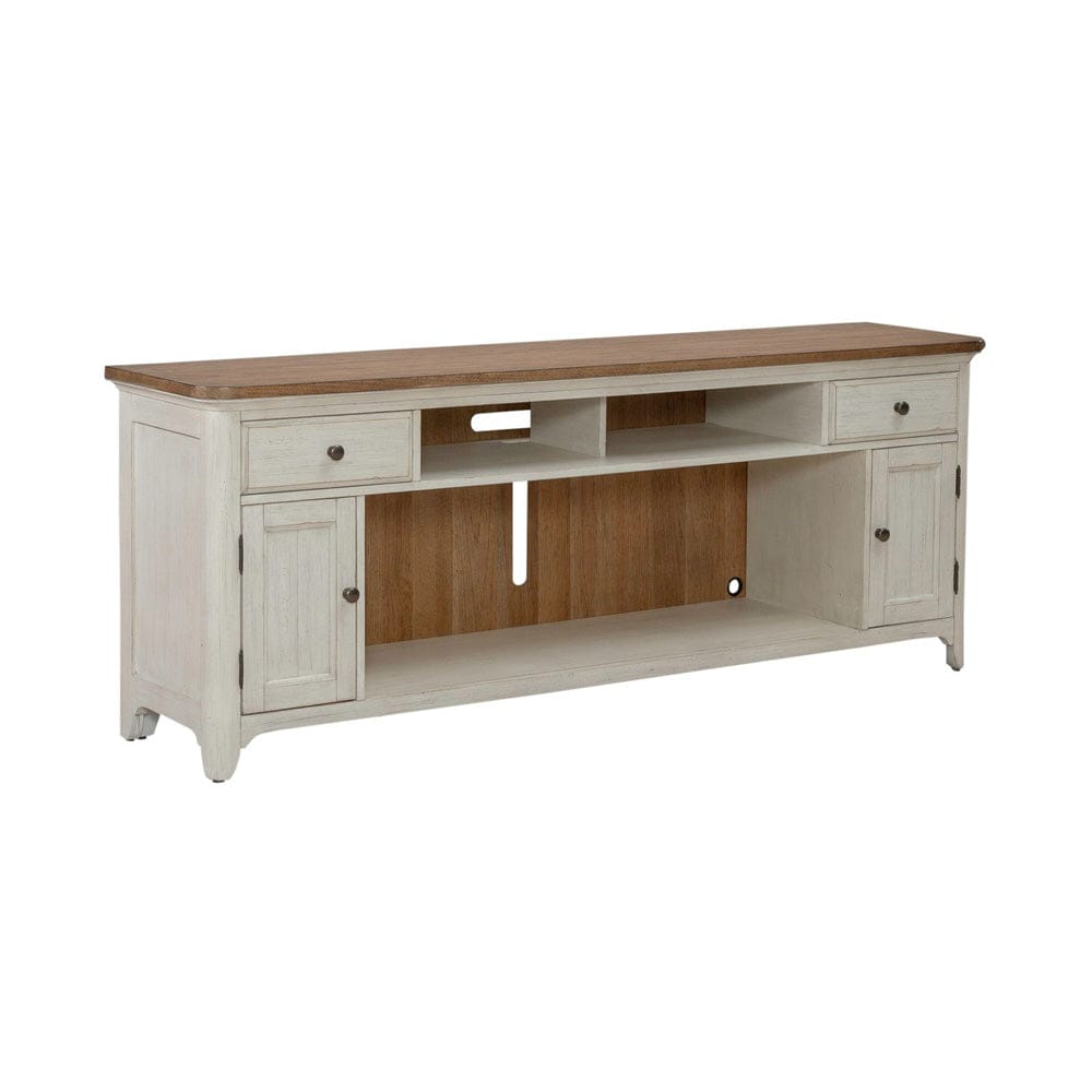 Liberty Furniture - Fireplace TV Consoles - 79 Inch Fireplace TV Console in Brown - FIRE-652-TV79F view 2