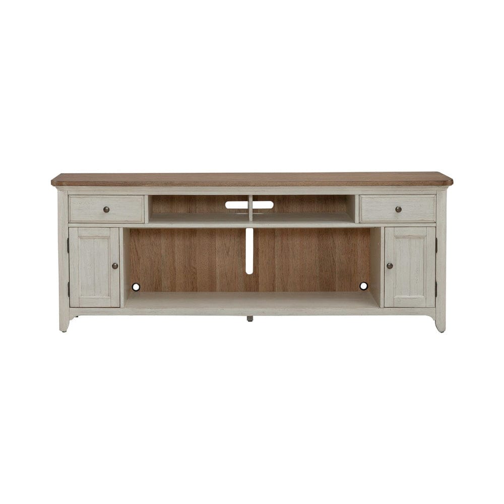 Liberty Furniture - Fireplace TV Consoles - 79 Inch Fireplace TV Console in Brown - FIRE-652-TV79F view 3