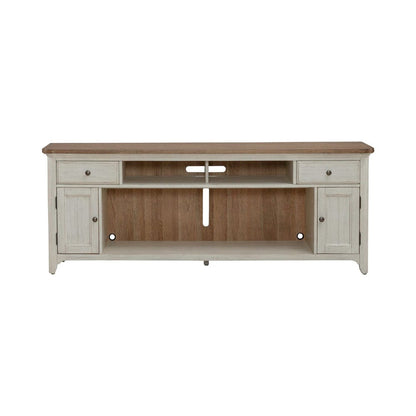 Liberty Furniture - Fireplace TV Consoles - 79 Inch Fireplace TV Console in Brown - FIRE-652-TV79F view 3