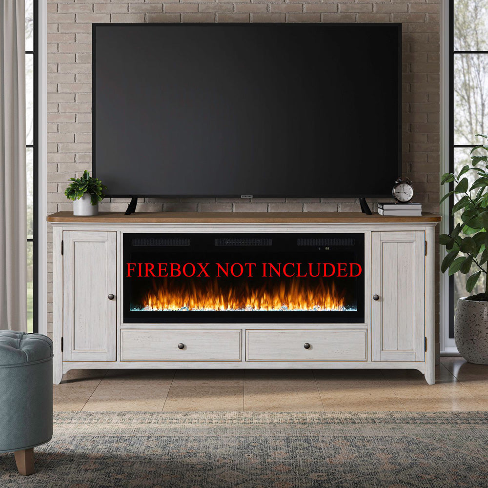 Liberty Furniture - Fireplace TV Consoles 80 Inch Fireplace TV Console - FIRE-652-TV80FT view 1