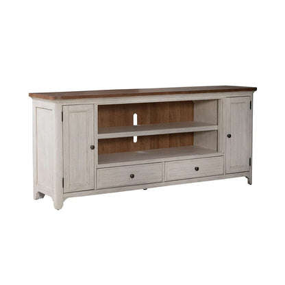 Liberty Furniture - Fireplace TV Consoles - 80 Inch Fireplace TV Console in Brown - FIRE-652-TV80FTS view 2