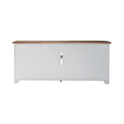 Liberty Furniture - Fireplace TV Consoles - 80 Inch Fireplace TV Console in Brown - FIRE-652-TV80FTS view 5