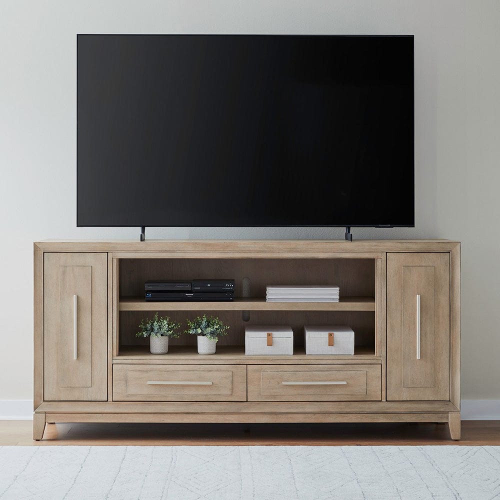 Liberty Furniture - Fireplace TV Consoles - 80 Inch Fireplace TV Console in Brown - FIRE-789-TV80FTS view 1