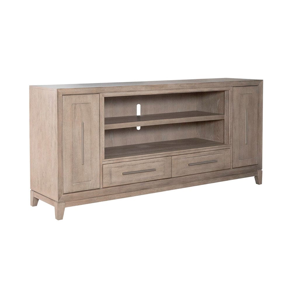 Liberty Furniture - Fireplace TV Consoles - 80 Inch Fireplace TV Console in Brown - FIRE-789-TV80FTS view 2