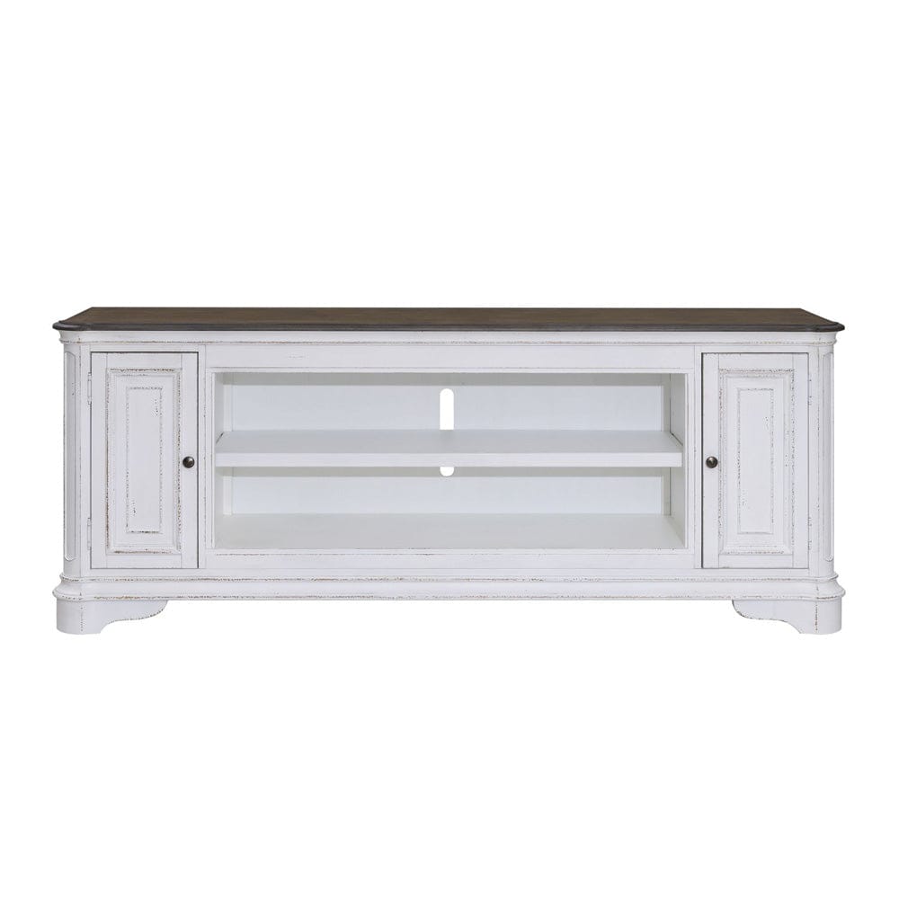 Liberty Furniture - Fireplace TV Consoles - 82 Inch Fireplace TV Console in Brown - FIRE-244-TV82FTS view 3