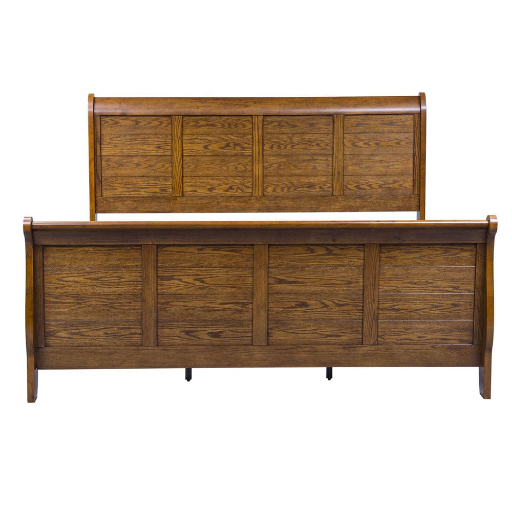 Liberty Furniture - Grandpas Cabin - King California Sleigh Bed, Dresser & Mirror in Brown - 175-BR-KCSDM view 3