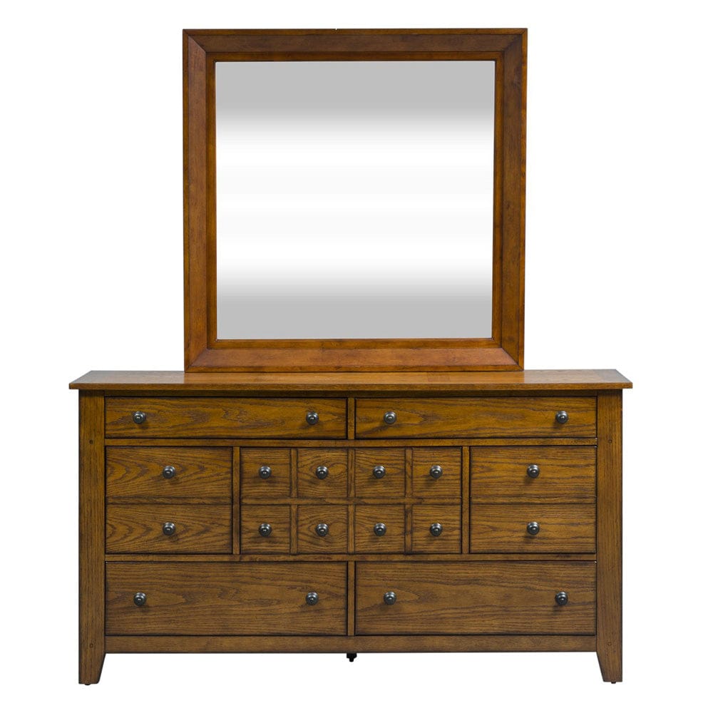 Liberty Furniture - Grandpas Cabin - King California Sleigh Bed, Dresser & Mirror, Night Stand in Brown - 175-BR-KCSDMN view 4
