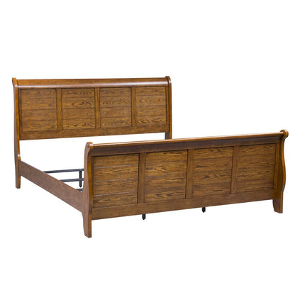Liberty Furniture - Grandpas Cabin - King California Sleigh Bed in Brown - 175-BR-KCS view 1