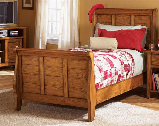 Liberty Furniture - Grandpas Cabin Youth Twin Sleigh Bed - 175-YBR-TSL veiw 1