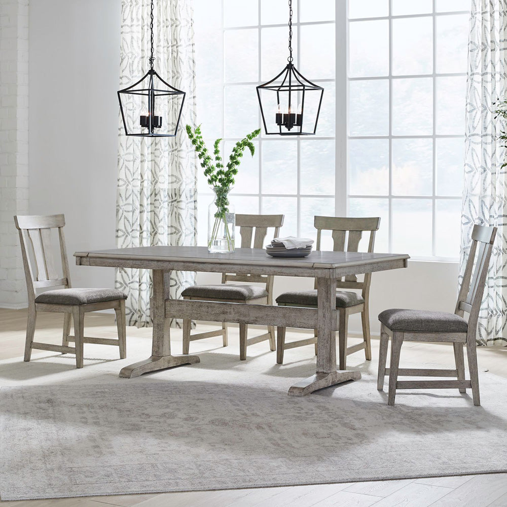 Liberty Furniture - Hallendale 5 Piece Trestle Table Set - 528-CD-5TRS view 1