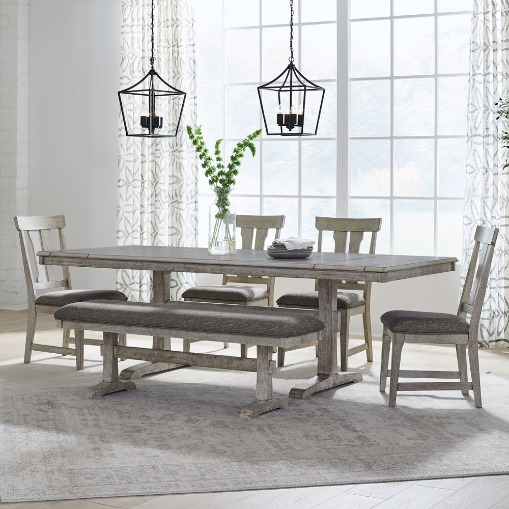 Liberty Furniture - Hallendale 6 Piece Trestle Table Set - 528-CD-6TRS view 1