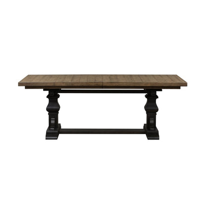Liberty Furniture - Harvest Home 5 Piece Trestle Table Set - 879-DR-5TRS veiw 2