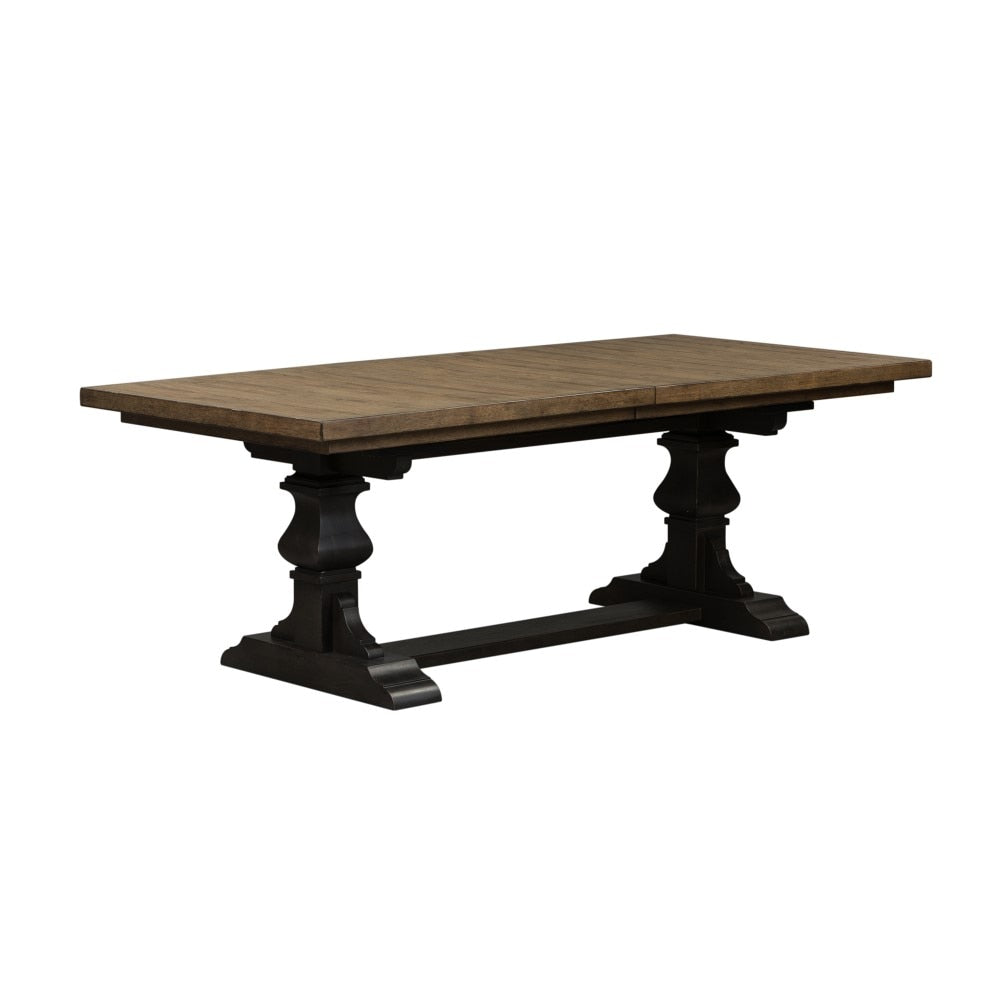 Liberty Furniture - Harvest Home 5 Piece Trestle Table Set - 879-DR-5TRS veiw 3