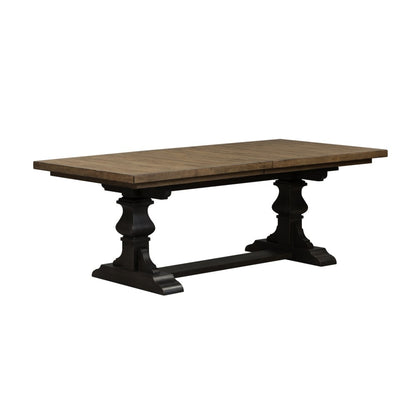 Liberty Furniture - Harvest Home 5 Piece Trestle Table Set - 879-DR-5TRS veiw 3
