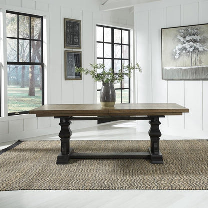 Liberty Furniture - Harvest Home 5 Piece Trestle Table Set - 879-DR-5TRS veiw 4