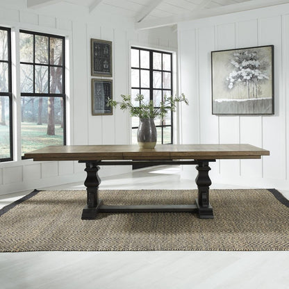 Liberty Furniture - Harvest Home 6 Piece Trestle Table Set - 879-DR-6TRS veiw 4