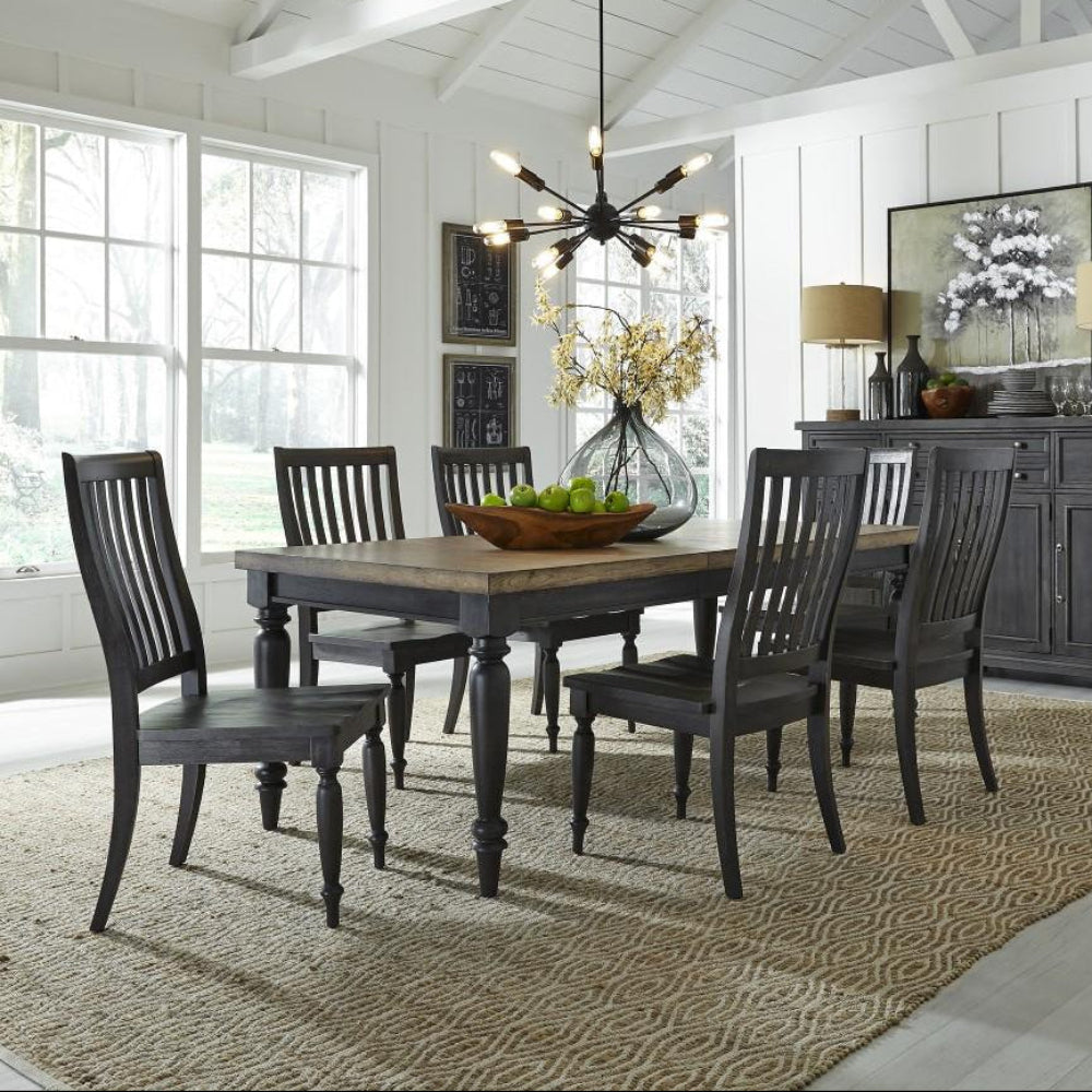 Liberty Furniture - Harvest Home 7 Piece Rectangular Table Set - 879-DR-7RLS veiw 1
