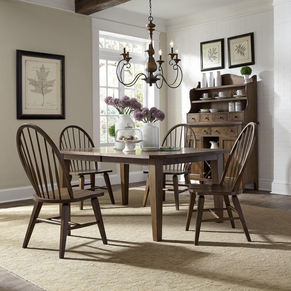 Liberty Furniture - Hearthstone 5 Piece Rectangular Table Set - 382-DR-5RLS veiw 1