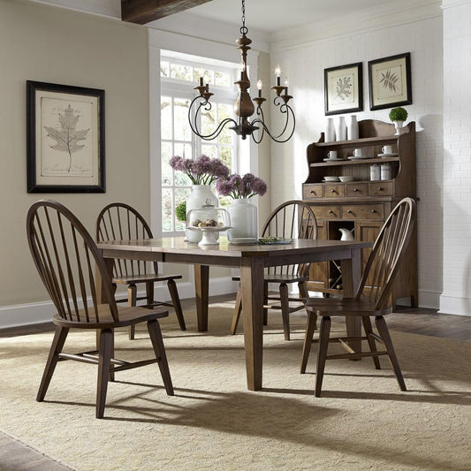 Liberty Furniture - Hearthstone 5 Piece Rectangular Table Set - 382-DR-5RLS veiw 1