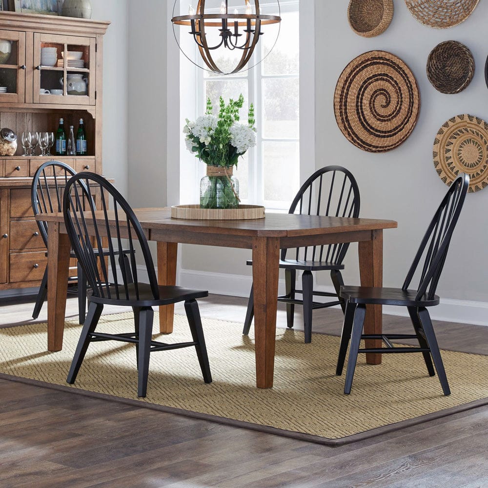 Liberty Furniture - Hearthstone Ridge - 5 Piece Rectangular Table Set in Brown - 482-DR-5RLS view 1
