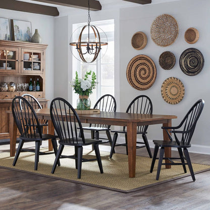 Liberty Furniture - Hearthstone Ridge - 7 Piece Rectangular Table Set in Brown - 482-DR-7RLS view 1