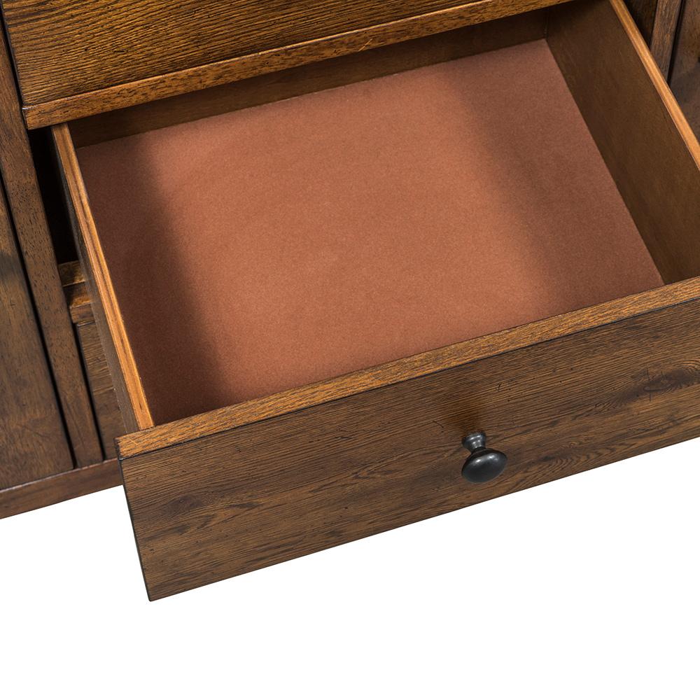 Liberty Furniture - Hearthstone Ridge Buffet in Tobacco & Black - 382-CB6183 veiw 6