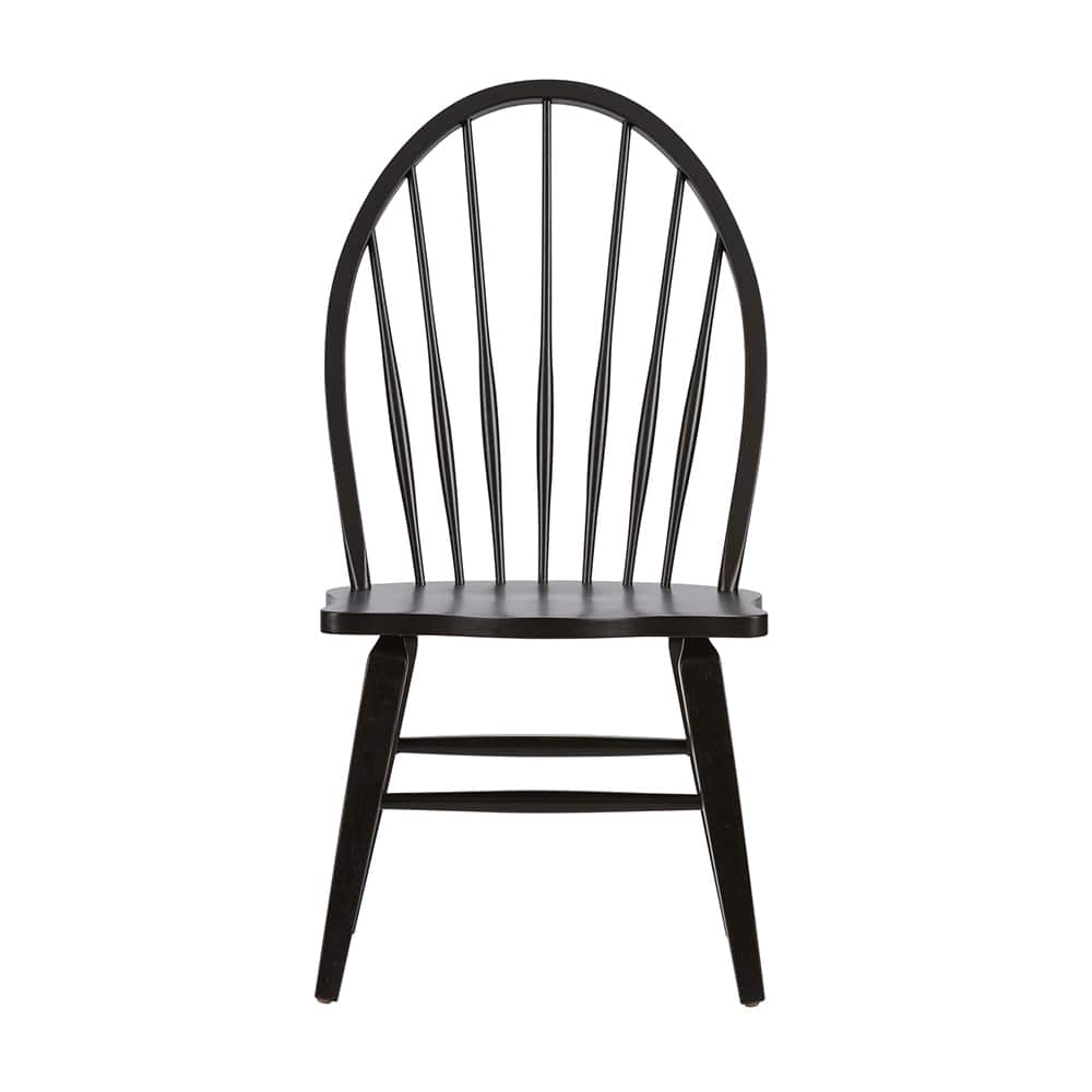 Liberty Furniture - Hearthstone Ridge Windsor Back Side Chair - Black in Tobacco & Black - 482-C1000S veiw 3