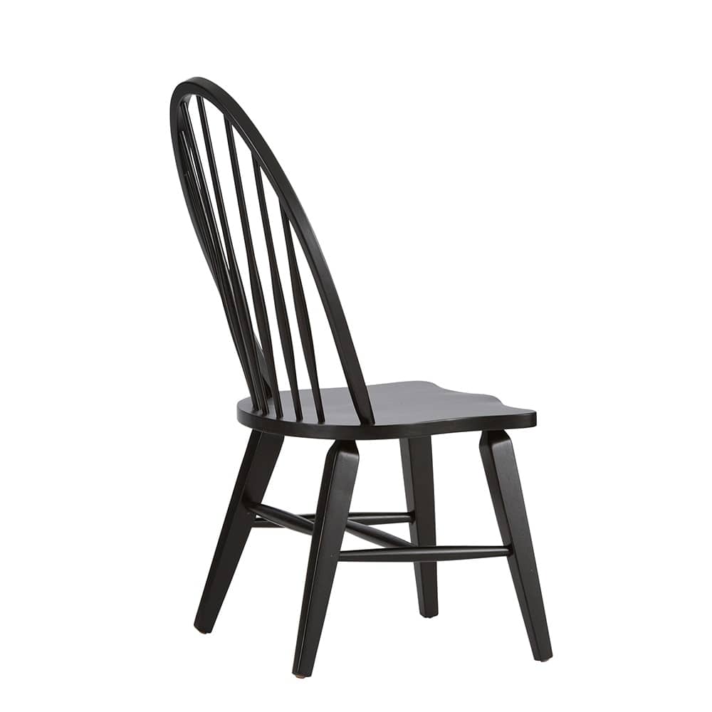 Liberty Furniture - Hearthstone Ridge Windsor Back Side Chair - Black in Tobacco & Black - 482-C1000S veiw 4