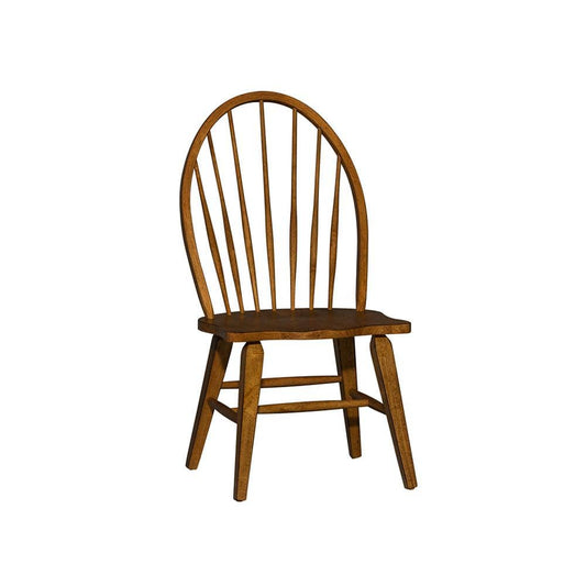 Liberty Furniture - Hearthstone Ridge Windsor Back Side Chair in Tobacco & Black - 382-C1000S veiw 2