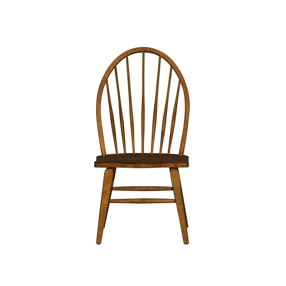 Liberty Furniture - Hearthstone Ridge Windsor Back Side Chair in Tobacco & Black - 382-C1000S veiw 3