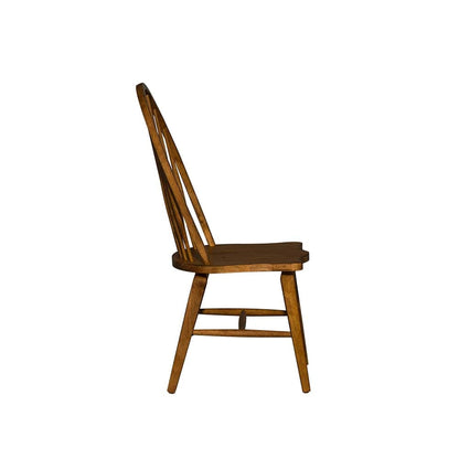 Liberty Furniture - Hearthstone Ridge Windsor Back Side Chair in Tobacco & Black - 382-C1000S veiw 4