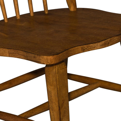 Liberty Furniture - Hearthstone Ridge Windsor Back Side Chair in Tobacco & Black - 382-C1000S veiw 7