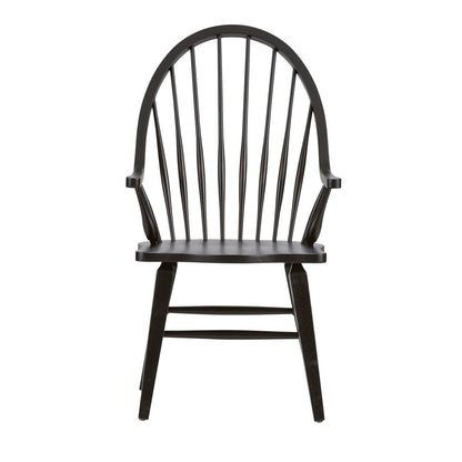 Liberty Furniture - Hearthstone Windsor Back Arm Chair - Black - 482-C1000A veiw 3