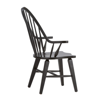 Liberty Furniture - Hearthstone Windsor Back Arm Chair - Black - 482-C1000A veiw 5